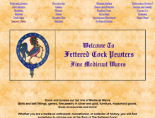 Tablet Screenshot of fetteredcockpewters.com